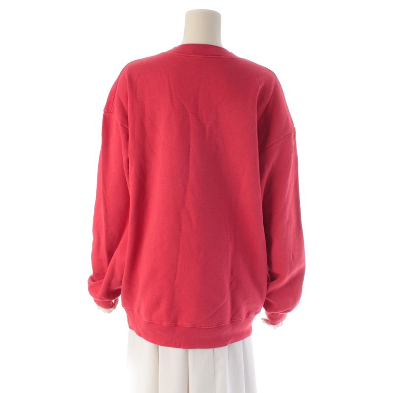 Balenciaga Cotton Small Logo Sweatshirt Top Red