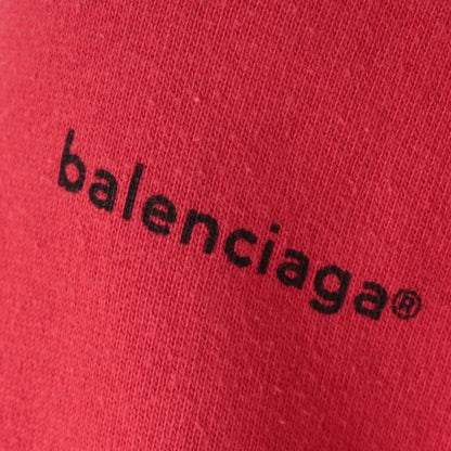 Balenciaga Cotton Small Logo Sweatshirt Top Red