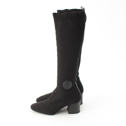 Hermes Knit Fontaine Long Boots Black 36
