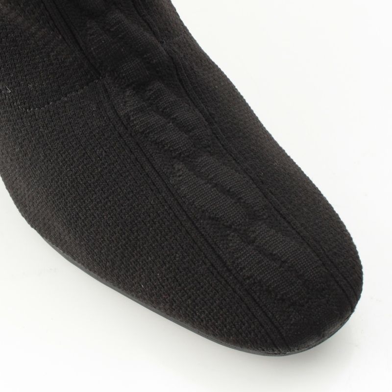Hermes Knit Fontaine Long Boots Black 36