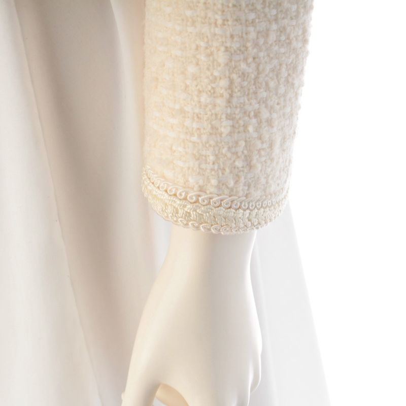 Celine Tweed Chass le Jacket White 34