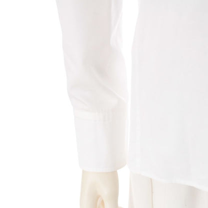 Hermes Logo Embroidery Long Sleeve Shirt Blouse White 34