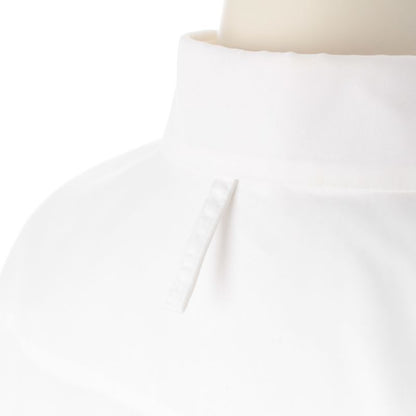 Hermes Logo Embroidery Long Sleeve Shirt Blouse White 34