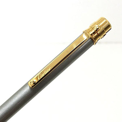 Cartier Santos de Cartier Ballpoint Pen Gold Finish Screw & Details