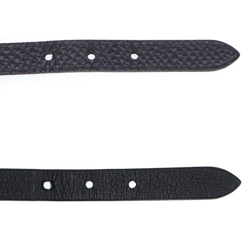 Hermes Leather Bracelet Behapi Double Tour Sole Black Swift T4