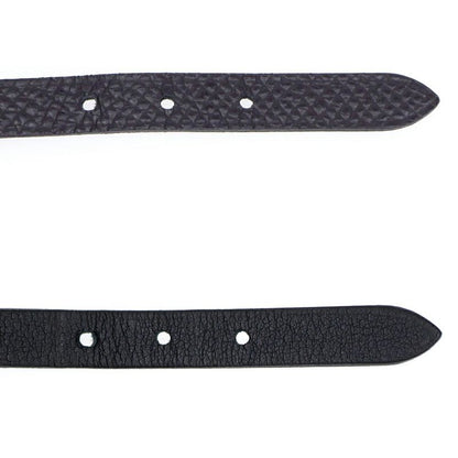 Hermes Leather Bracelet Behapi Double Tour Sole Black Swift T4