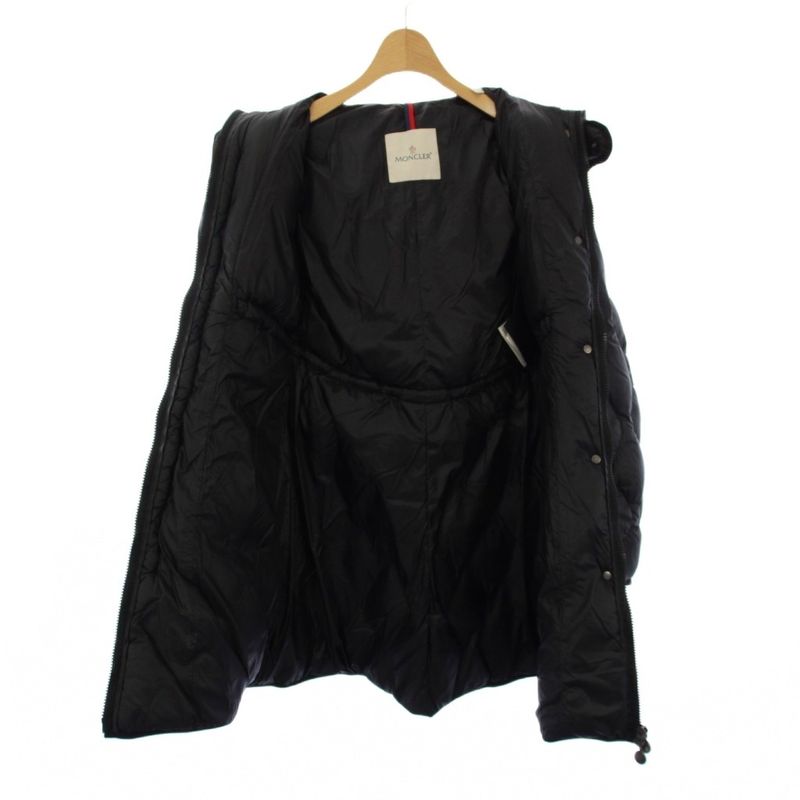 Moncler Lon Giubbotto Down Coat Outer Hood 00 Black YT