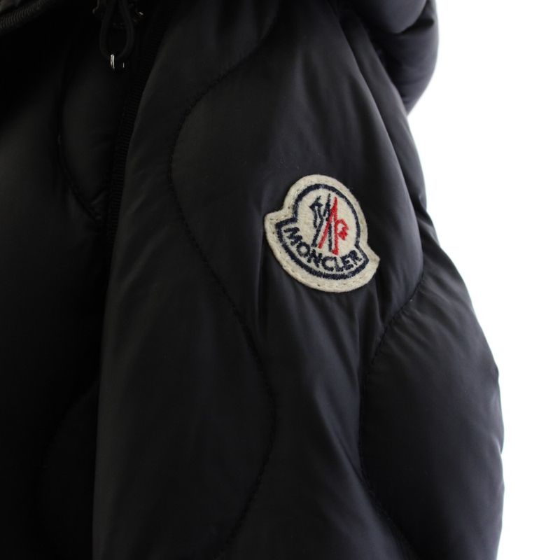 Moncler Lon Giubbotto Down Coat Outer Hood 00 Black YT