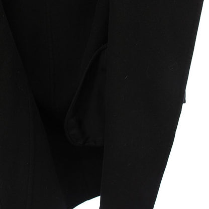Celine Phoebe Philo Era Crombie Coat Outer Cashmere Blend Silk 34 Black 2 YT