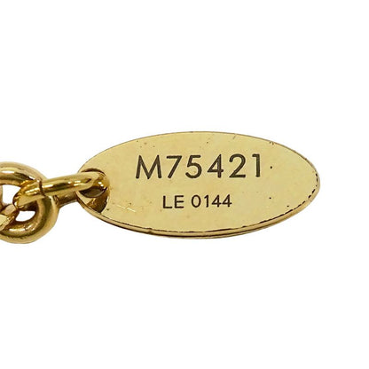 Louis Vuitton Necklace Metal Line Stone Pendentif Love Letters Gold Silver