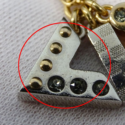 Louis Vuitton Necklace Metal Line Stone Pendentif Love Letters Gold Silver