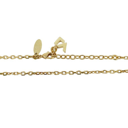 Louis Vuitton Necklace Metal Line Stone Pendentif Love Letters Gold Silver