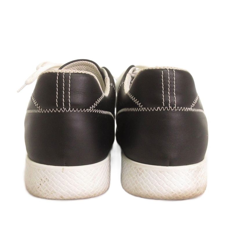 Bottega Veneta Sneakers Low Cut Stitch Leather Black Shoes 42