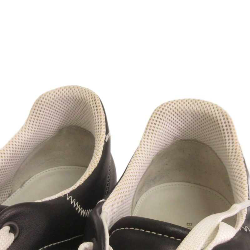 Bottega Veneta Sneakers Low Cut Stitch Leather Black Shoes 42
