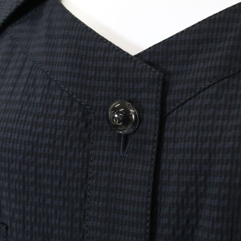 Chanel CC Logo Button Short Sleeve Shirt 34
