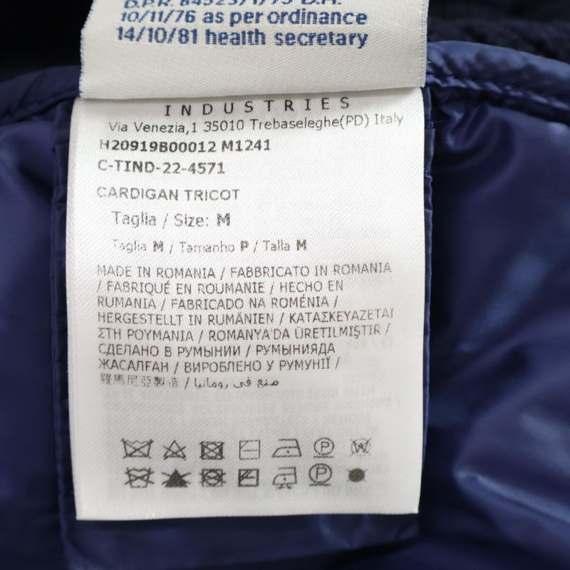 Moncler Tricot Cardigan Knit Contrast Corduroy Down Jacket