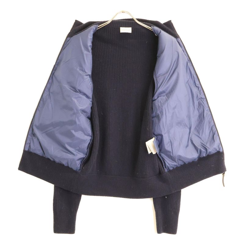 Moncler Tricot Cardigan Knit Contrast Corduroy Down Jacket