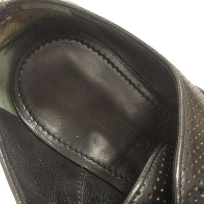 Louis Vuitton Business Shoes Lace Up Perforated Leather Black 8.5