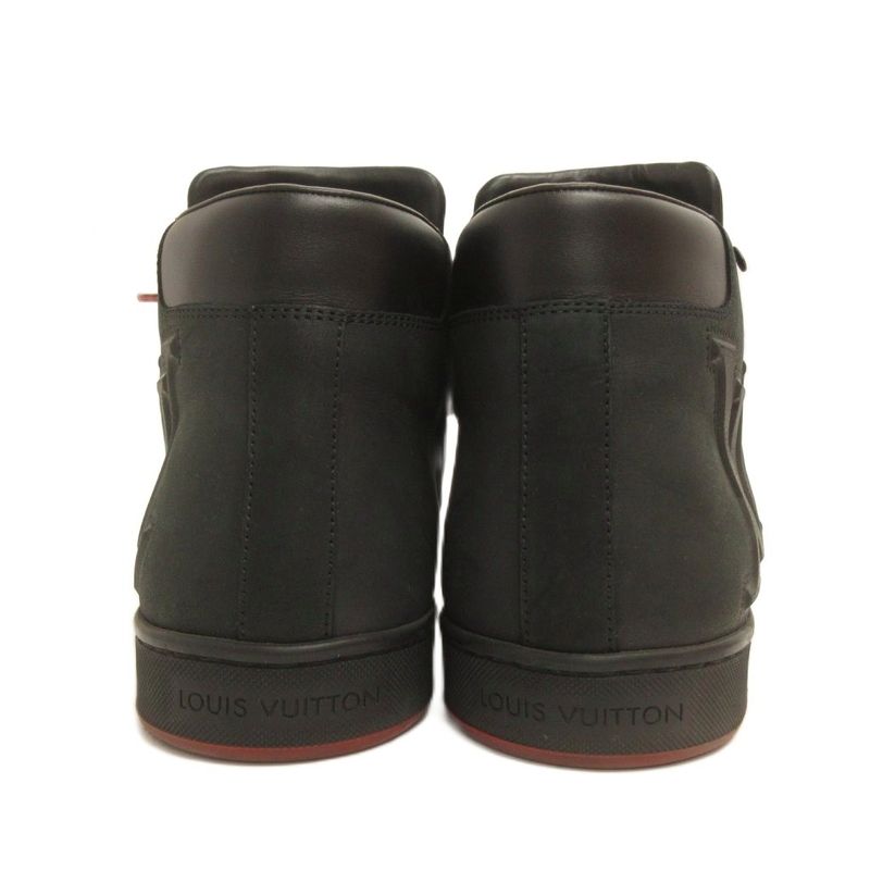 Louis Vuitton Sneakers High Cut Lvlogo Leather 8 Black