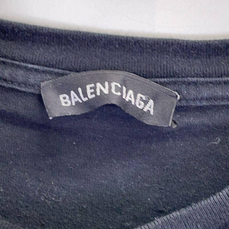 Balenciaga Black Lowercase Logo Short Sleeve T-