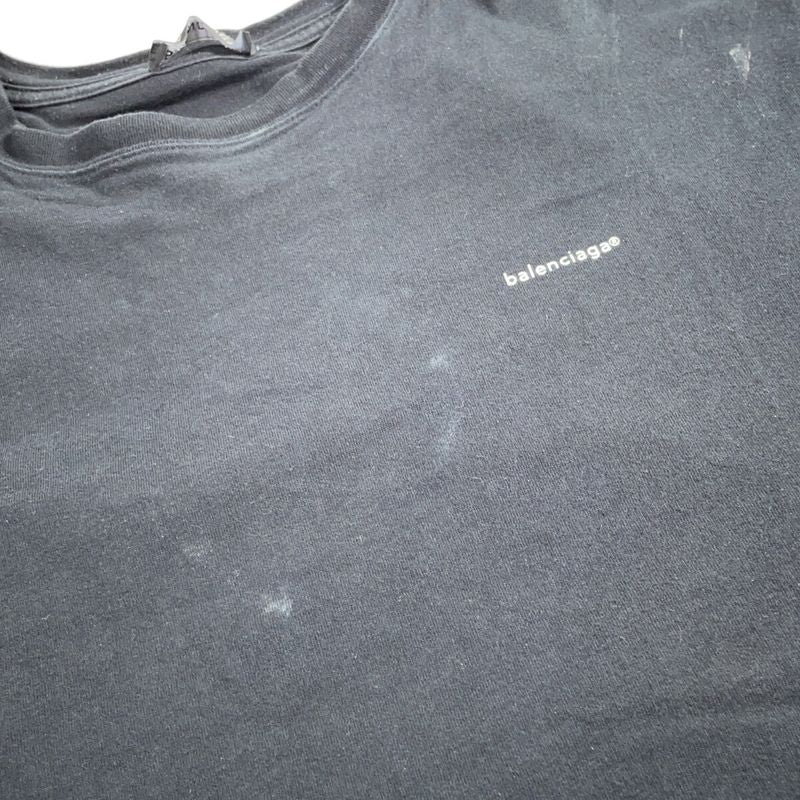 Balenciaga Black Lowercase Logo Short Sleeve T-