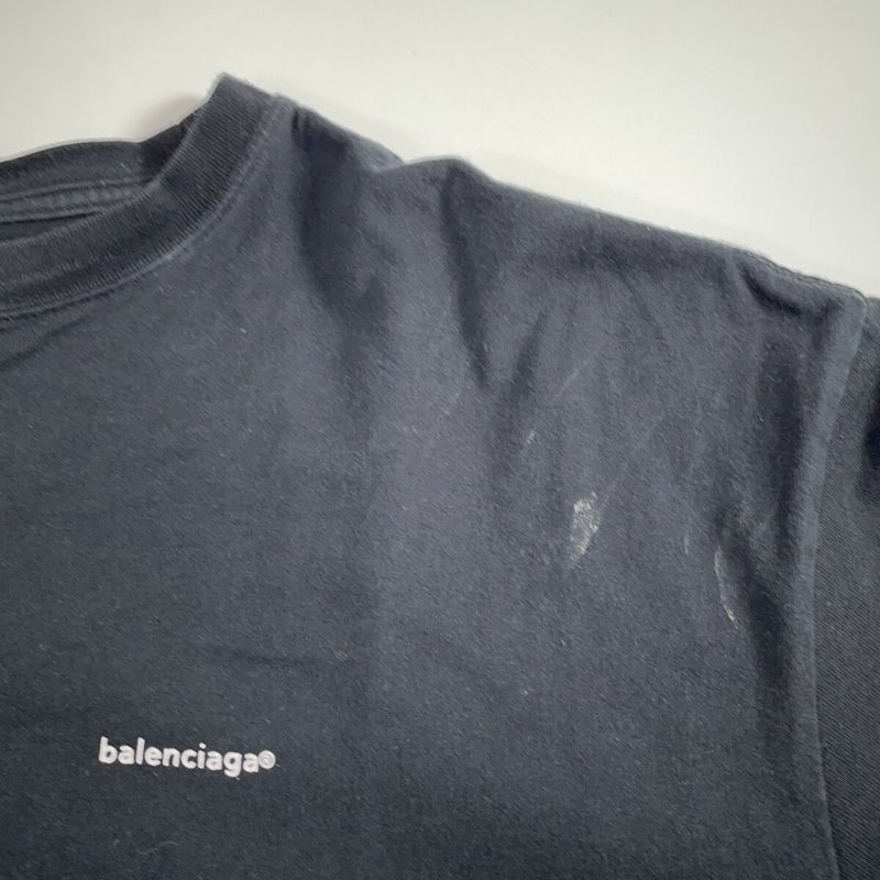 Balenciaga Black Lowercase Logo Short Sleeve T-
