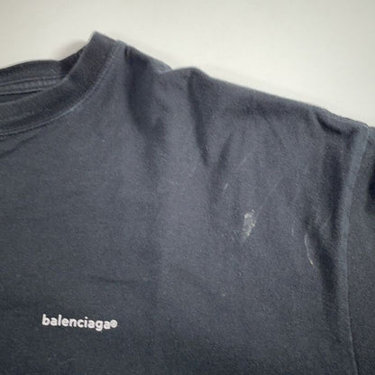 Balenciaga Black Lowercase Logo Short Sleeve T-