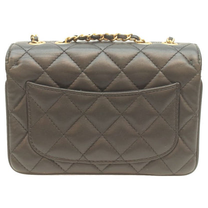Chanel Black Rum Gold Coco Vintage Flap Miniature Lace 18