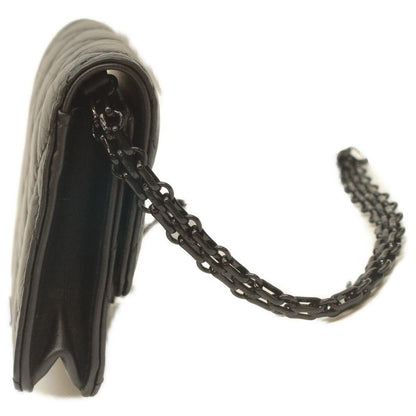 Chanel 2.55 Soavy Black Vintage Calf Card Case Chain Mini