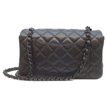 Chanel Lamb So Black Mini Quilted 20 Shoulder Bag