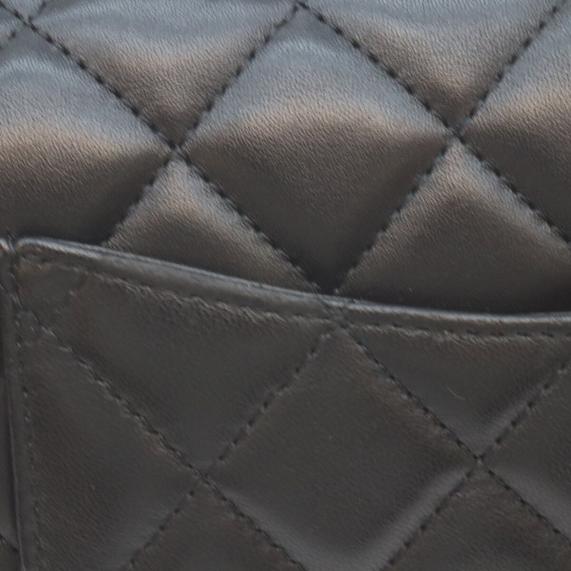Chanel Lamb So Black Mini Quilted 20 Shoulder Bag