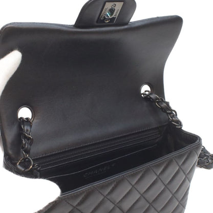 Chanel Lamb So Black Mini Quilted 20 Shoulder Bag