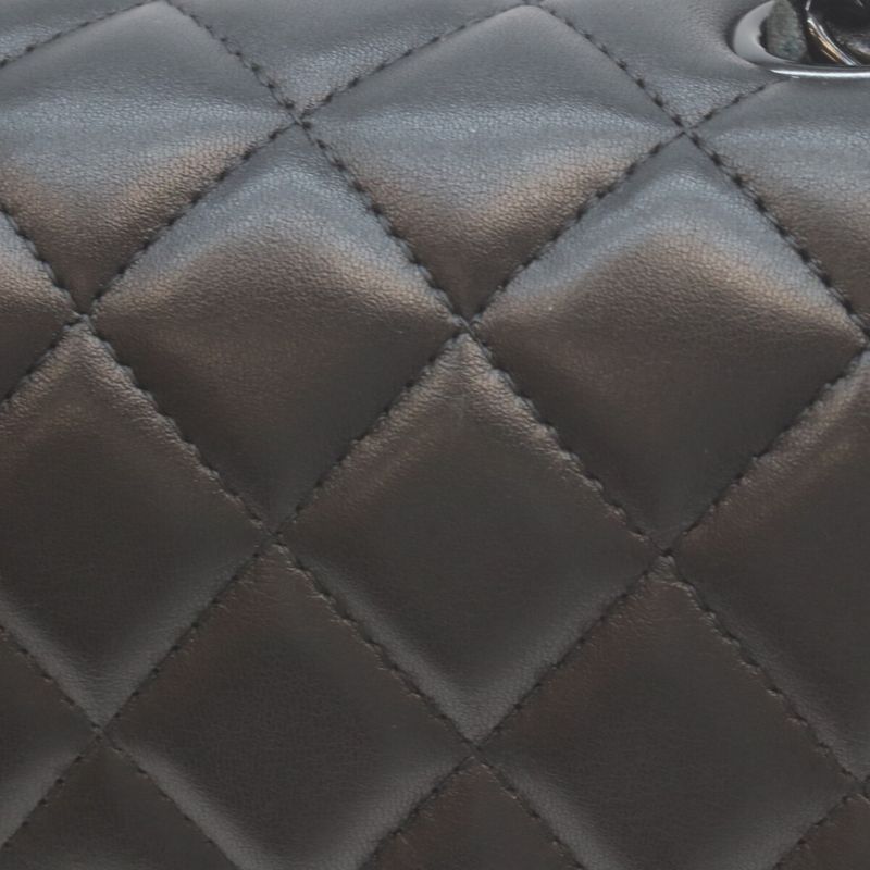 Chanel Lamb So Black Mini Quilted 20 Shoulder Bag
