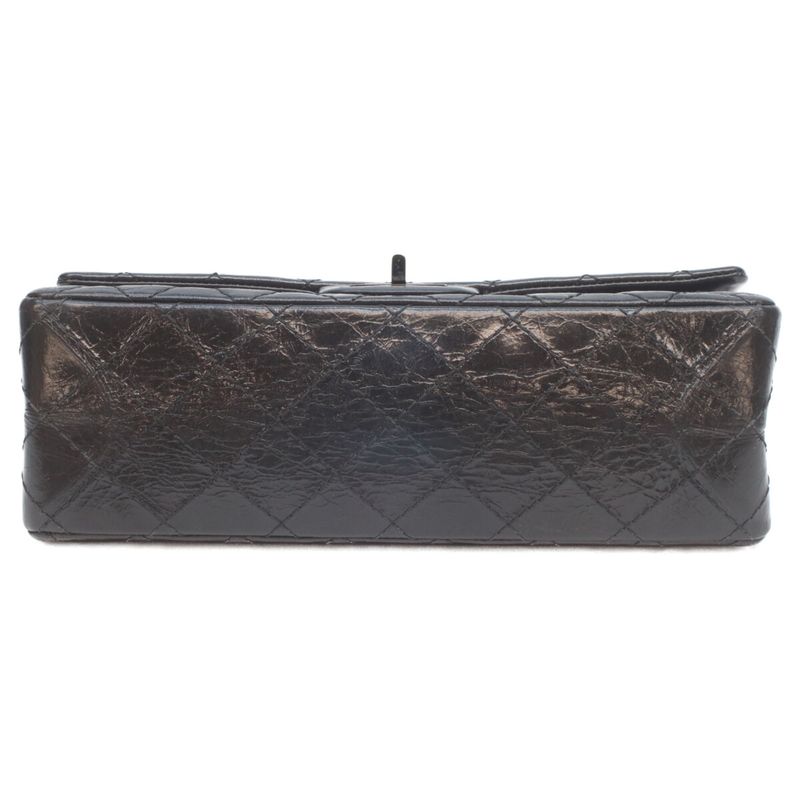 Chanel Black Vintage Calf Soft Double Flap Quilted 2.55 Handbag
