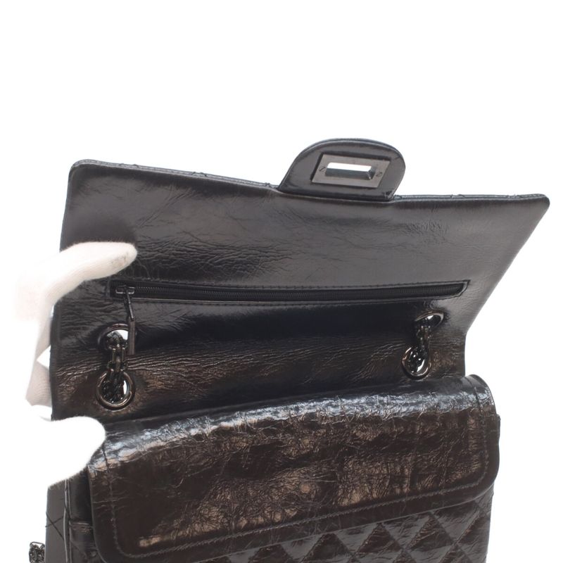 Chanel Black Vintage Calf Soft Double Flap Quilted 2.55 Handbag