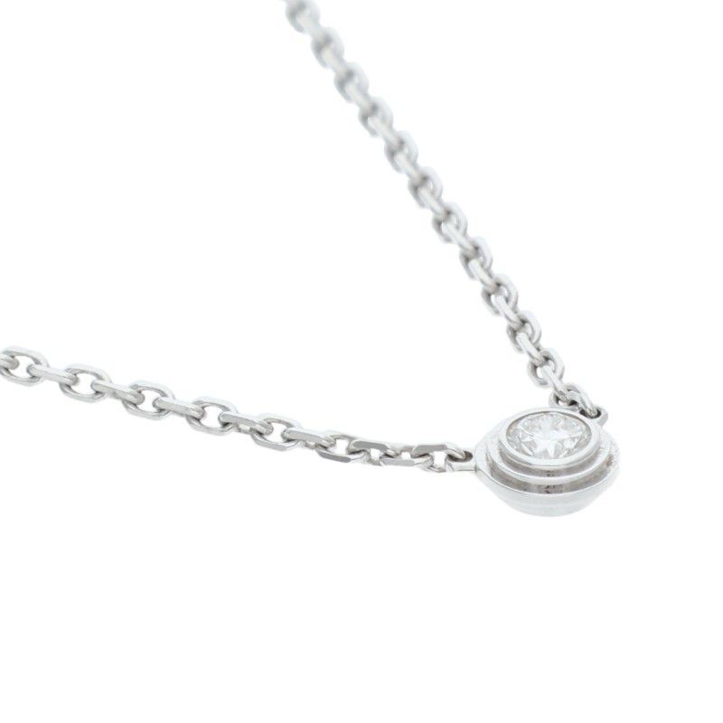 Cartier Diamant Leger 18k White Gold Diamond Necklace XS