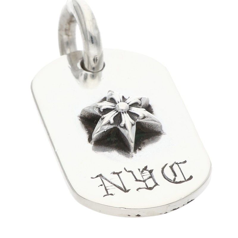 Chrome Hearts Raised Star Dogtag Dog Tag Nyc Limited Silver Necklace Top