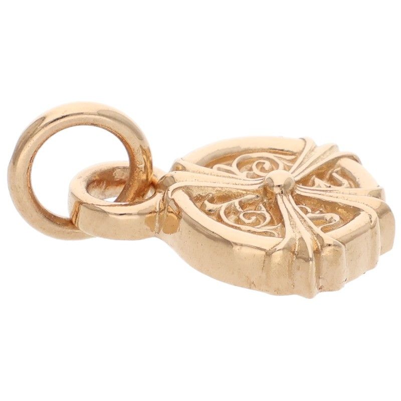 Chrome Hearts 22k Peace Sign Charm Gold Necklace Top