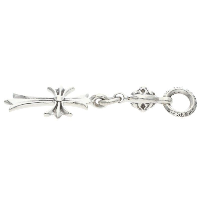 Chrome Hearts Tny CH Crs 1 Ball Tiny Ch Cross Charm Silver Necklace Top