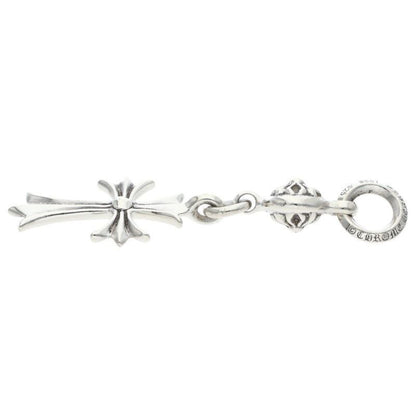 Chrome Hearts Tny CH Crs 1 Ball Tiny Ch Cross Charm Silver Necklace Top