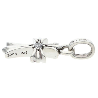 Chrome Hearts Crs Bbyfat Dmnd Baby Fat 1 Diamond on Both Sides Charm Silver