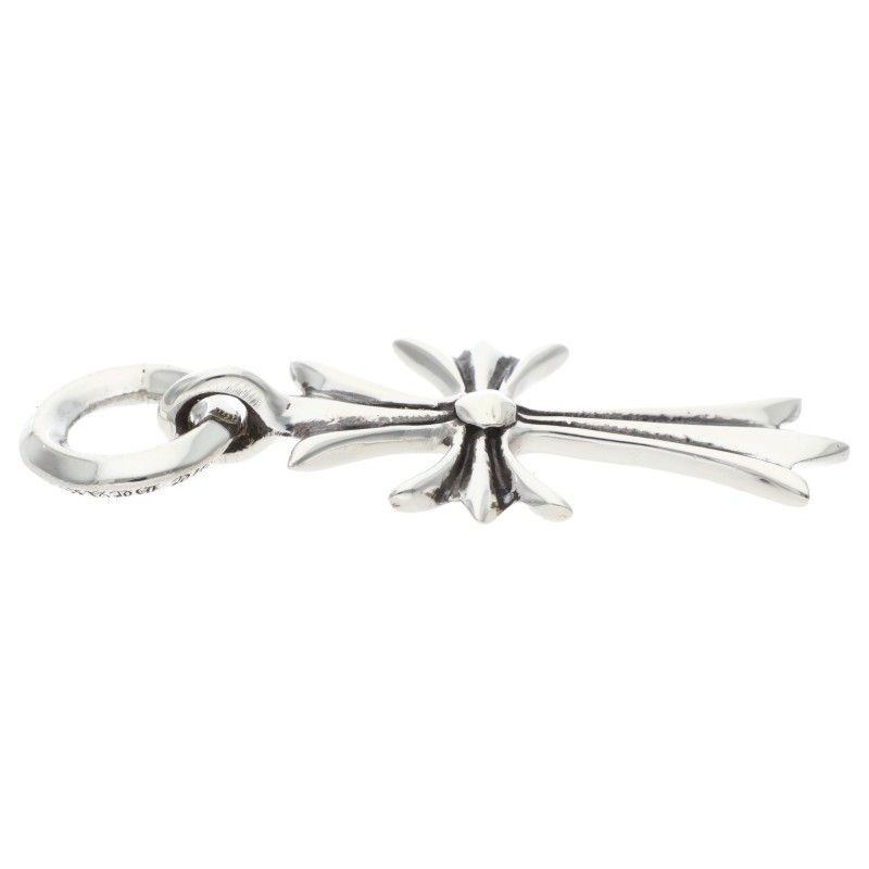 Chrome Hearts Tiny CH Cross Charm Silver Necklace Top