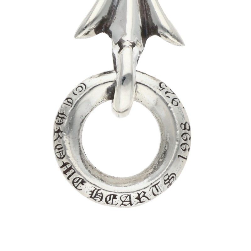 Chrome Hearts Tiny CH Cross Charm Silver Necklace Top