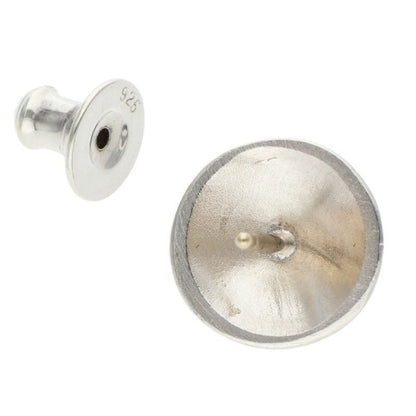 Chrome Hearts Stud Crsbll Cross Ball Silver Earrings