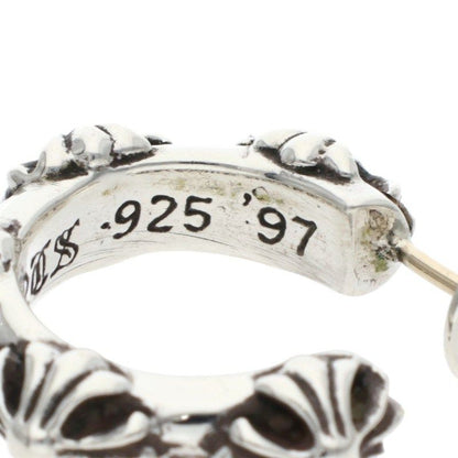 Chrome Hearts Hoop Cross Sml Band Silver Earrings