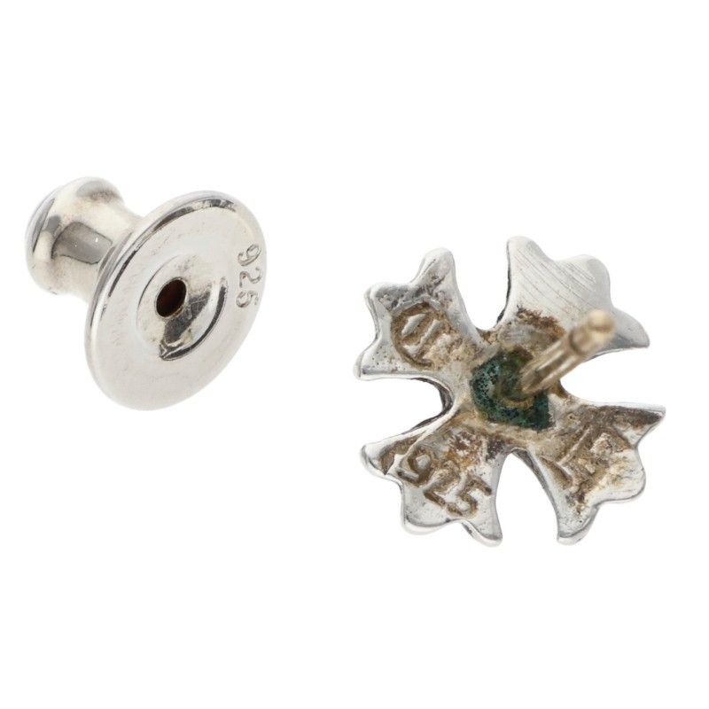 Chrome Hearts No2 CH Pls CH Plus Stud Silver Earrings