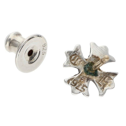 Chrome Hearts No2 CH Pls CH Plus Stud Silver Earrings