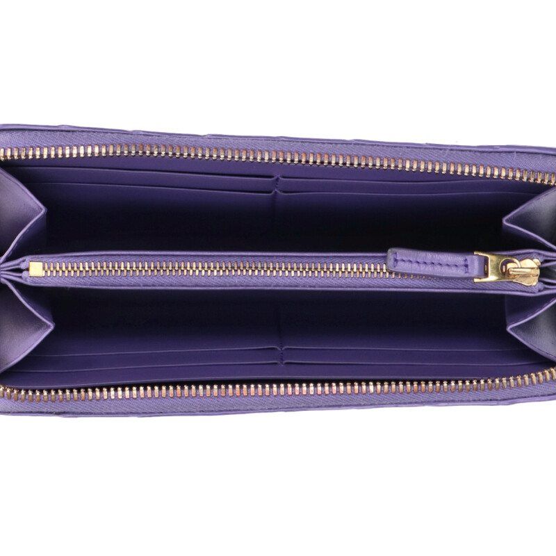 Bottega Veneta Intrecciato Leather Round Zip Wallet