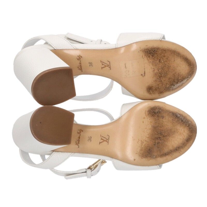 Louis Vuitton Lockit Line Circle Logo Belt Sandals 36