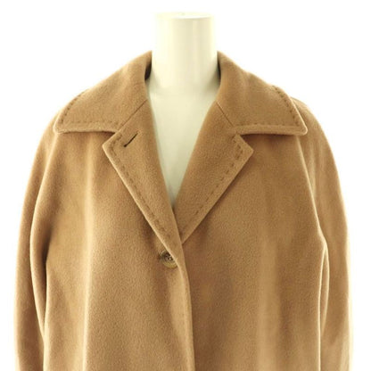 Max Mara White Tag Long Coat Outer Wool Cashmere Blend 38 Camel DF